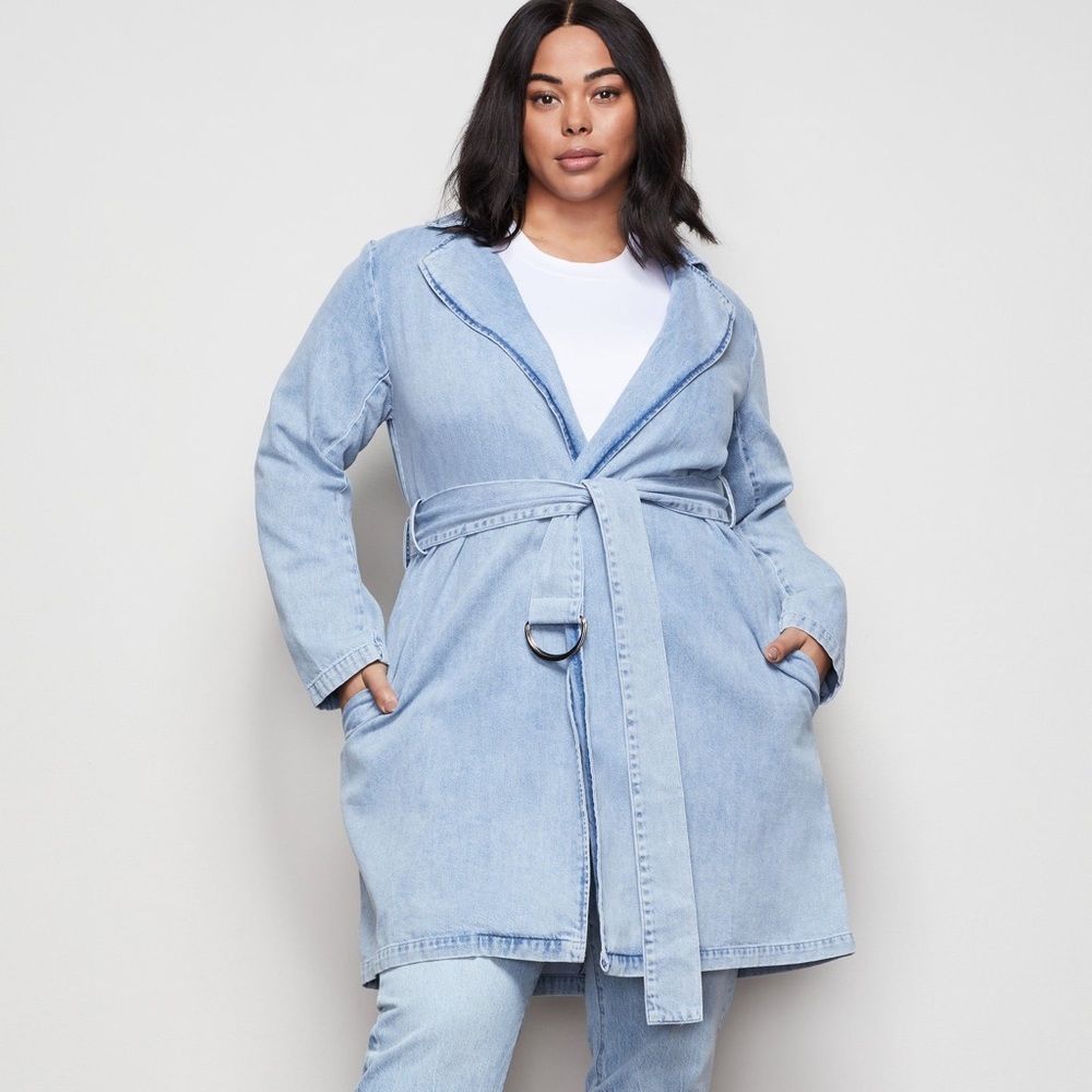 Good American Denim Trench Coat (Size 5) BRAND NEW